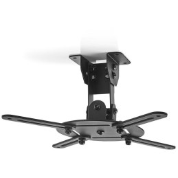 NEDIS stropní držák pro projektor/ Full motion/ nosnost 10 kg/ otáčení 360°/ 4 ramena/ ocel/ černý