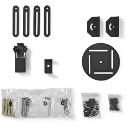 NEDIS stropní držák pro projektor/ Full motion/ nosnost 10 kg/ otáčení 360°/ 4 ramena/ ocel/ černý