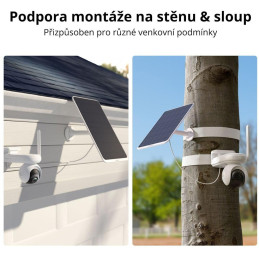 Reolink Solar Panel 3 pro bateriové Reolink kamery, 12W, USB-C, bílý