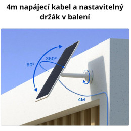 Reolink Solar Panel 3 pro bateriové Reolink kamery, 12W, USB-C, bílý