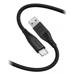 Swissten Datový kabel SOFT SILICONE USB / USB-C 1,5 M 60W ČERNÝ