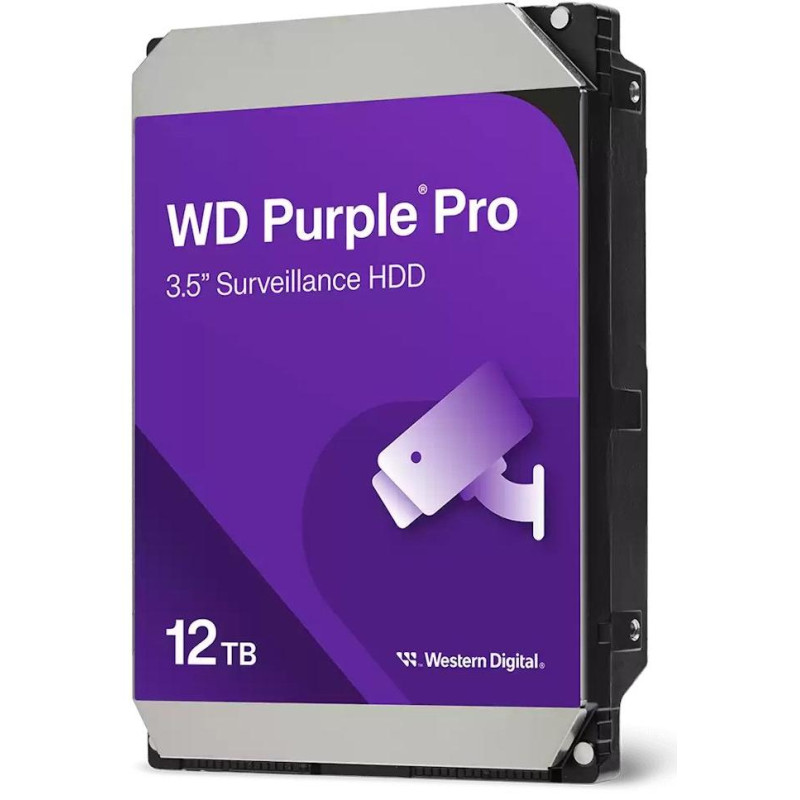 WD PURPLE PRO 12TB / WD122PURP / SATA 6Gb/s / Interní 3,5"/ 7200 rpm / 512MB