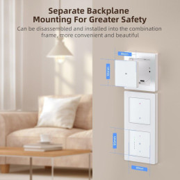 IMMAX NEO SMART vypínač Nexa 2-tlačítkový, Wi-Fi, 230V, TUYA