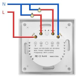 IMMAX NEO SMART vypínač Nexa 2-tlačítkový, Wi-Fi, 230V, TUYA