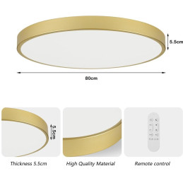 IMMAX NEO LITE SEMPLICI SMART stropní svítidlo, BEACON, 80cm, 96W, 6912lm, zlaté, Wi-Fi, TUYA