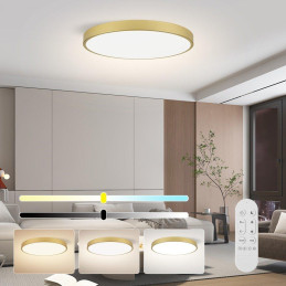 IMMAX NEO LITE SEMPLICI SMART stropní svítidlo, BEACON, 100cm, 128W, 9088lm, zlaté, Wi-Fi, TUYA