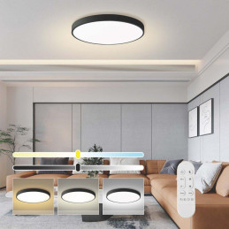 IMMAX NEO LITE SEMPLICI SMART stropní svítidlo, BEACON, 80cm, 96W, 6912lm, černé, Wi-Fi, TUYA