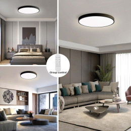 IMMAX NEO LITE SEMPLICI SMART stropní svítidlo, BEACON, 80cm, 96W, 6912lm, černé, Wi-Fi, TUYA