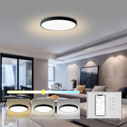 IMMAX NEO LITE SEMPLICI SMART stropní svítidlo, BEACON, 100cm, 128W, 9088lm, černé, Wi-Fi, TUYA