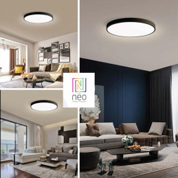 IMMAX NEO LITE SEMPLICI SMART stropní svítidlo, BEACON, 100cm, 128W, 9088lm, černé, Wi-Fi, TUYA