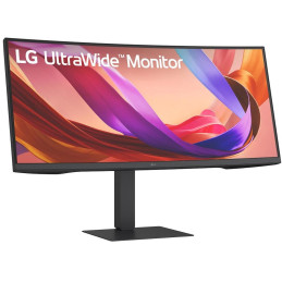 LG monitor 34U650A-B zakřivený IPS 34"/3440x1440/100Hz/300cdm/5ms/1000:1/DP/HDMI/USB-C PD 96W/LAN/repro/výš.nastavitelný