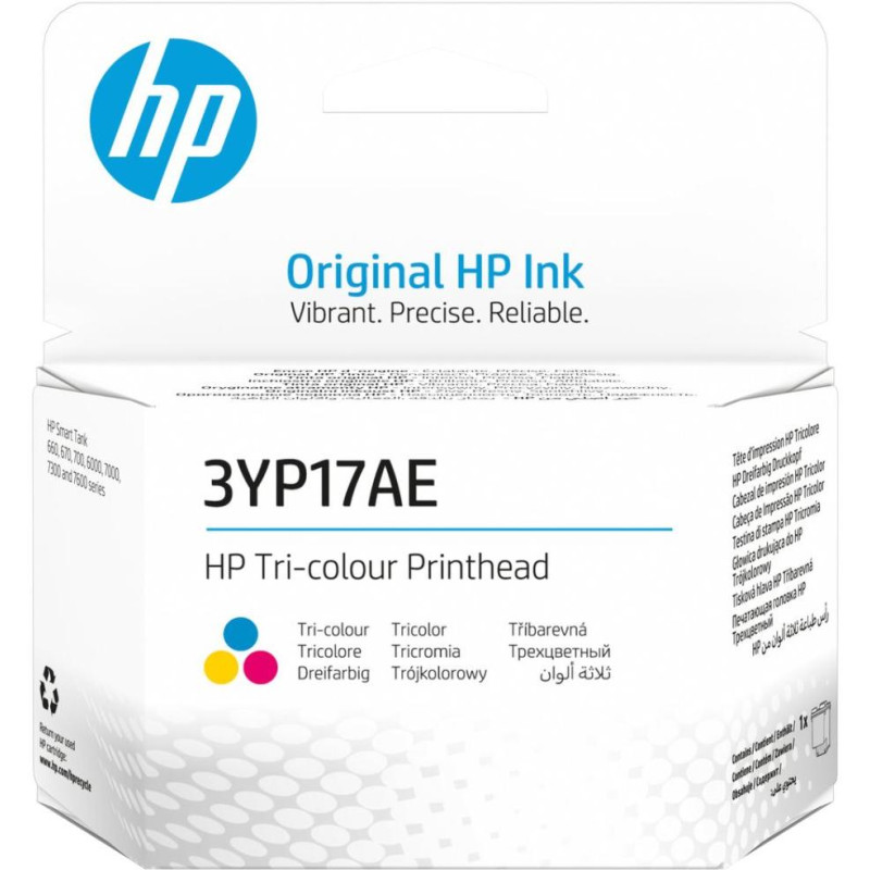 HP Tříbarevná tisková hlava HP Ink Tank, HP Smart Tank 670, 675