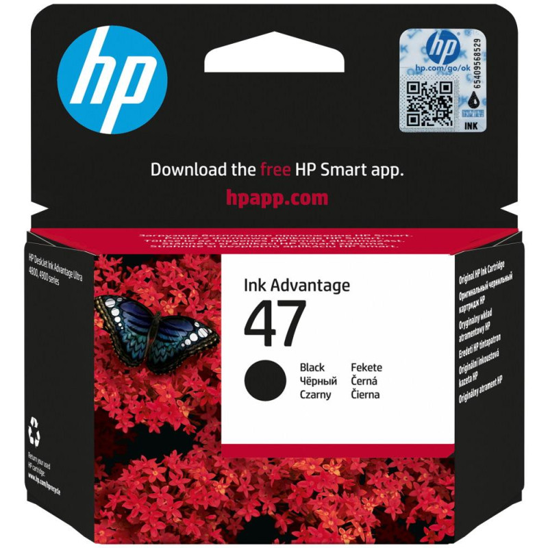 HP 47 Černá originální kazeta DeskJet 4828