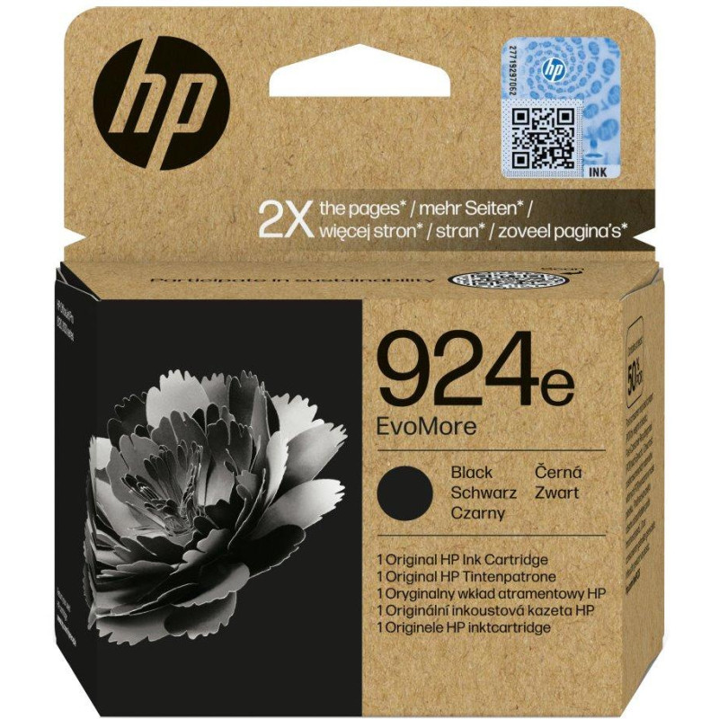HP 924e Černá EvoMore originální inkoustová kazeta