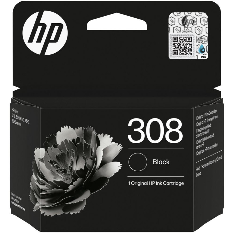 HP 308 Černá originální inkoustová kazeta