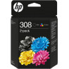 HP 308 Black/Tri-color Original Ink Cartridge 2-pack