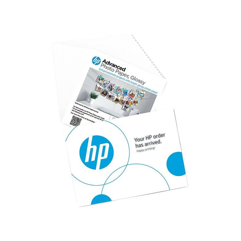 HP Advanced fotografický papír, lesklý, 65 lb, (127 × 127 mm), 20 listů