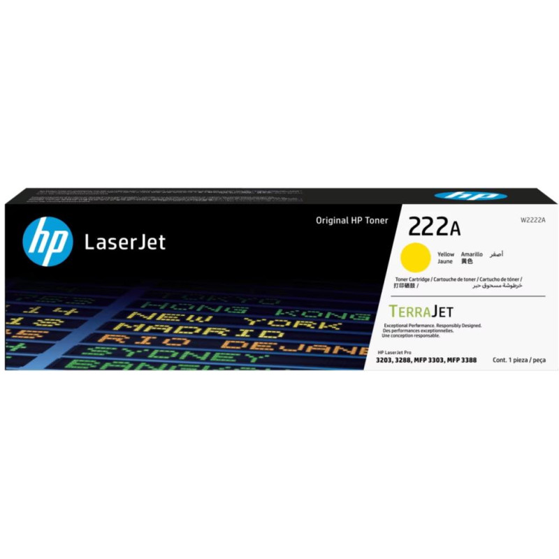 HP 222A Žlutá originální laserová tonerová kazeta