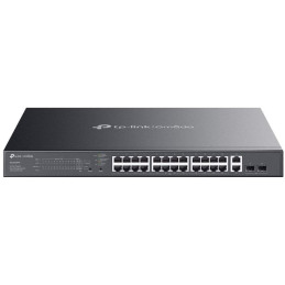 TP-Link ES228GMP, Omada 28-Port Gigabit Easy Managed Switch, 2x GLAN, 24x GLAN PoE+, 2x SFP, 384W PoE budget, 1U