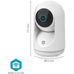 NEDIS IP kamera/ vnitřní/ Wi-Fi/ 3Mpix/ 1296p/ náklon/ Onvif/ detekce pohybu/ noční vidění 10m/ bílá