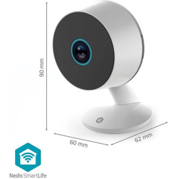 NEDIS IP kamera/ vnitřní/ Wi-Fi/ 3Mpix/ 1296p/ Onvif/ detekce pohybu/ noční vidění 10m/ bílá