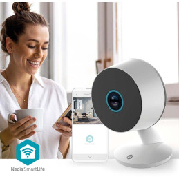 NEDIS IP kamera/ vnitřní/ Wi-Fi/ 3Mpix/ 1296p/ Onvif/ detekce pohybu/ noční vidění 10m/ bílá