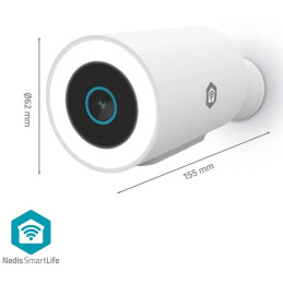 NEDIS IP kamera/ venkovní/ IP65/ Wi-Fi/ Reflektor/ 3Mpix/ 1296p/ Onvif/ detekce pohybu/ noční vidění 10m/ bílá