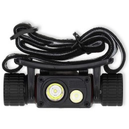 NEDIS LED čelovka/ 1000 lm/ napájení z baterie/ napájení z USB/ 3.7 V DC/ včetně baterií/ dobíjecí/ černá