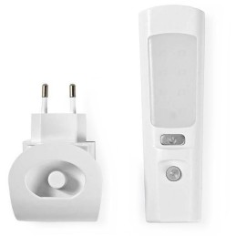 NEDIS LED orientační svítilna/ 37 lm/ síťové napájení/ 220 - 240 V AC 50 Hz/ 1.3 W/ dobíjecí/ bílá