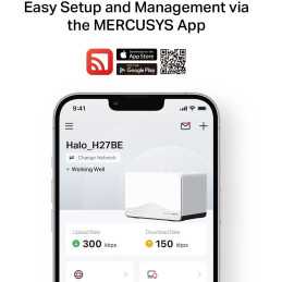 TP-Link Mercusys Halo H27BE(1-pack) WiFi systém, WiFi 7, BE3600, 1x 2,5GWAN/LAN, 2x GLAN
