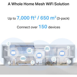 TP-Link Mercusys Halo H25BE(3-pack) WiFi systém, WiFi 7, BE3600, 3x GWAN/GLAN, 3ks v balení
