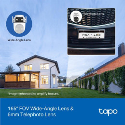 TP-Link Tapo C545D otočná venkovní WiFi Kamera, 2x 3MPx, 2304 × 1296, 1x LAN, audio, SD, IP66