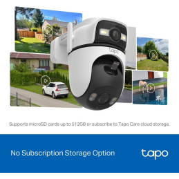 TP-Link Tapo C545D otočná venkovní WiFi Kamera, 2x 3MPx, 2304 × 1296, 1x LAN, audio, SD, IP66