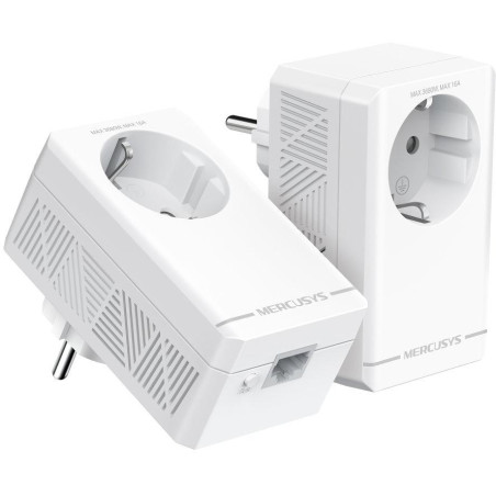 Mercusys MP500P KIT  AV1000 Gigabit Powerline Starter KIT, 1x GLAN, průchozí zásuvka, 2ks v balení