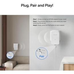 Mercusys MP300 KIT AV600 Powerline Starter KIT, 1x LAN, 2ks v balení