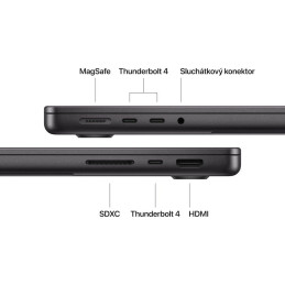 Apple MacBook Pro 14' (2025) / M5 / 10C CPU / 10C GPU / 16GB RAM / 512GB SSD / Vesmírně černý