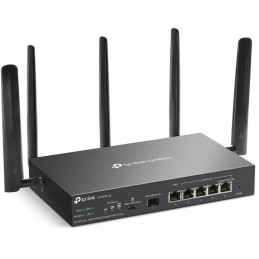 TP-Link ER706W-4G Omada VPN Router, 1x Nano SIM slot (4G+ Cat6), WiFi 6 2402 Mbps  5GHz + 574 Mbps  2.4GHz, 1x SFP GWAN/