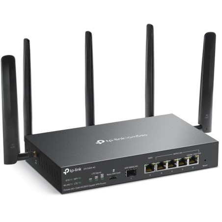 TP-Link ER706W-4G Omada VPN Router, 1x Nano SIM slot (4G+ Cat6), WiFi 6 2402 Mbps  5GHz + 574 Mbps  2.4GHz, 1x SFP GWAN/