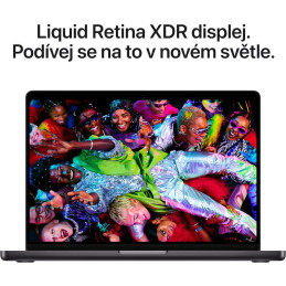 Apple MacBook Pro 14' (2025) / M5 / 10C CPU / 10C GPU / 24GB RAM / 1TB SSD / Vesmírně černý