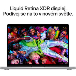 Apple MacBook Pro 14' (2025) / M5 / 10C CPU / 10C GPU / 16GB RAM / 512GB SSD / Stříbrný