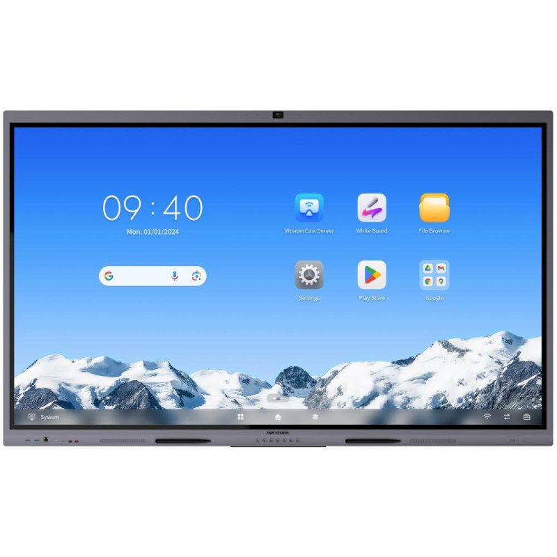 HIKVISION interaktivní dotykový panel 86", 4K, Android 14, 8GB,128G,480nit,50 points, USB, HDMI, Wifi ,BT, kamera, EDLA