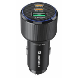 Swissten  Cl Adaptér 2X Usb-C Pd + Usb-A, 95W Černý