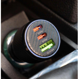 Swissten  Cl Adaptér 2X Usb-C Pd + Usb-A, 95W Černý