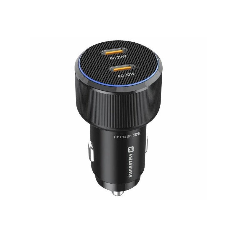 Swissten  Cl Adaptér 2X Usb-C Pd, 50W Černý