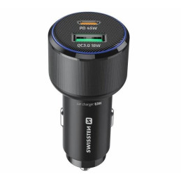 Swissten  Cl Adaptér Usb-C Pd + Usb-A, 63W Černý