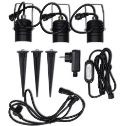 NEDIS chytré venkovní světlo/ 3 x 90 lm/ Zigbee 3.0/ 3 x 3 W/ RGB/ teplá bílá/ 2700 K/ hliník/ Android/ iOS