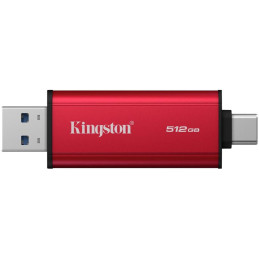 KINGSTON Dual Portable SSD 512GB SSD / externí SSD / USB type A + C / USB 3.2 Gen 2x2 / černo-červený