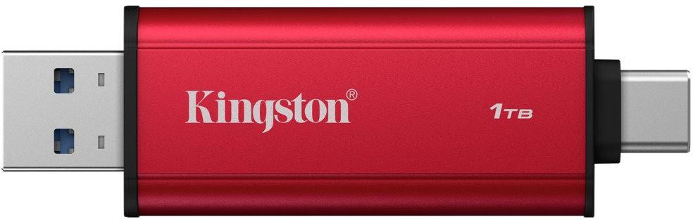 KINGSTON Dual Portable SSD 1TB SSD / externý SSD / USB typ A + C / USB 3.2 Gen 2x2 / čierno-červený