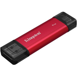 KINGSTON Dual Portable SSD 1TB SSD / externí SSD / USB type A + C / USB 3.2 Gen 2x2 / černo-červený