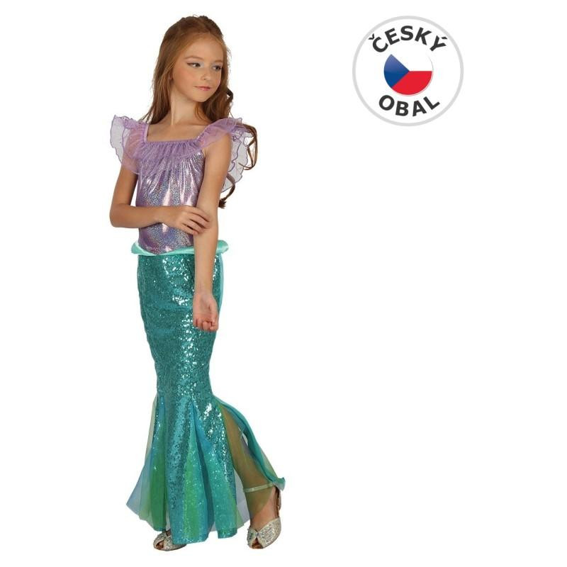 Šaty na karneval - mořská panna, 120-130 cm